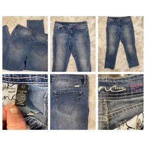 I.N.C. denim boyfriend jean regular cut sz 10 raw hem